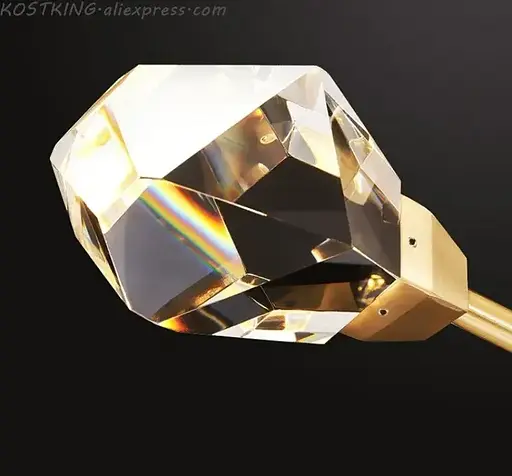 Светодиодная хрустальная люстра Изумруд 8612 (Золотая) на 6 плафонов - фото 2