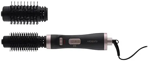 Фен-щетка Ardesto HD-C100 с керамическим покрытием 2 насадки 100Вт Холодный обдув Черный/Пудровый - фото 4