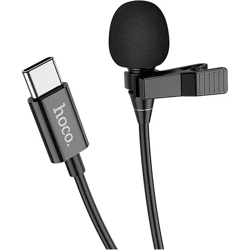 Петличний Микрофон Hoco L14 Type-C 2m Black [136293]