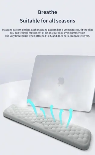 Килимок для клавіатури Joy 440х80х20 мм білий (hub_fx71kr) - фото 2