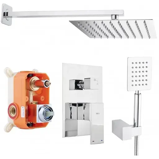 Душова система прихованого монтажу Yoka Dual хром + BOX BP.DUAL, Хром - фото 1