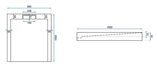 Душовий піддон Rea Grand white 80x100 REA-K4590 Білий - фото 12