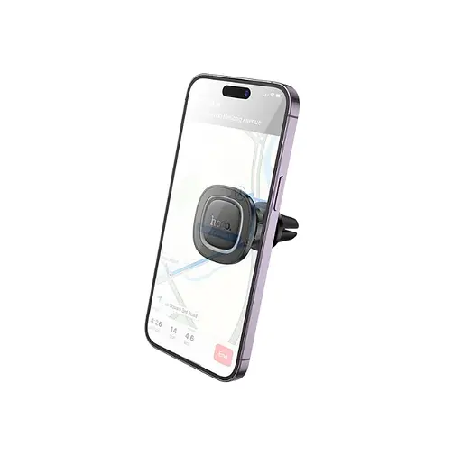 Автотримач для телефона HOCO H72 Crown magnetic car holder (air outlet) Black Metal Gray - фото 5