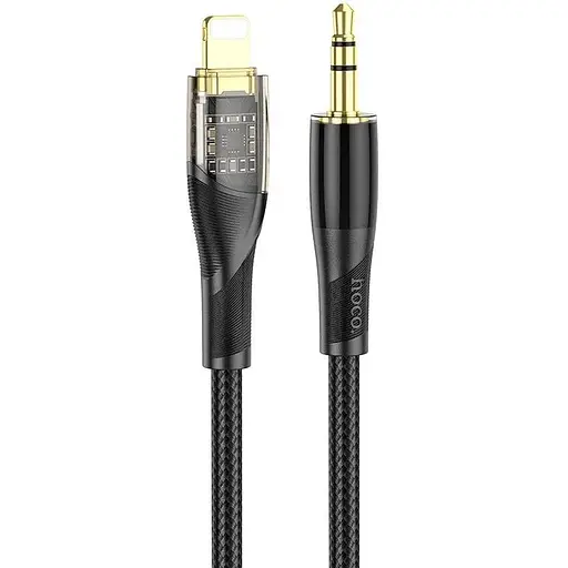 Кабель Hoco 3.5 мм to lightning Transparent Discovery Edition Digital audio conversion cable UPA25 1 м