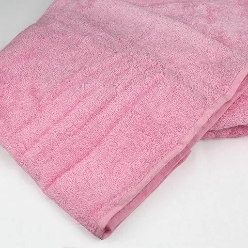 Полуторная простынь розовая махровая 150x200 см - фото 2