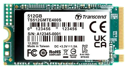 SSD M.2 накопичувач Transcend MTE400S 512GB (TS512GMTE400S)