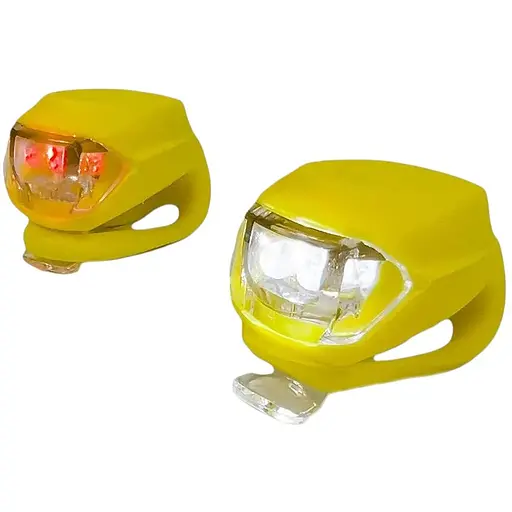 Ліхтар блимавка комплект Good Bike Silicon LED в силіконовому корпусі 2 шт. жовті (92325Yellow-IS)