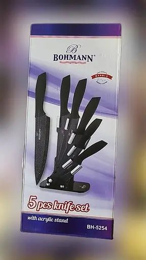 Набор ножей для кухни с подставкой Bohmann BH-5254 кухонные ножи и подставки - фото 2