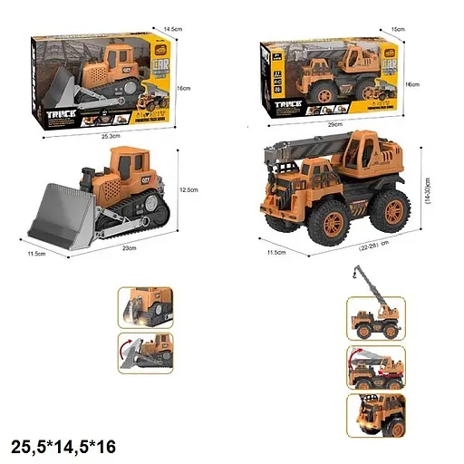 Строительная техника, 210-24/210-21, инерция, батарейки, музыкальная, свет (В ассортименте) - фото 2