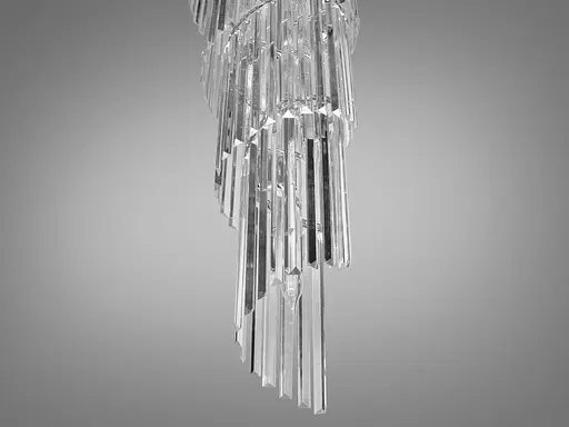 Вражаюча кришталева люстра в сучасному стилі під 52 лампи, хром - фото 4