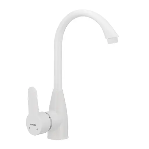 Смеситель для кухни Plamix Mario-011 (W) белый (PM0014) - фото 1
