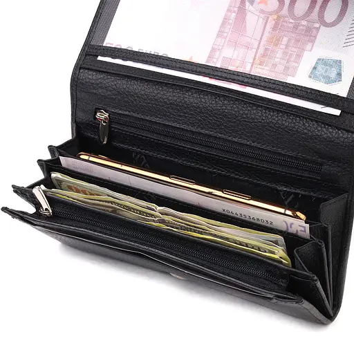 Кожаный женский кошелек Canpellini 19.2х10.2х2.5 см acs0025081 - фото 4