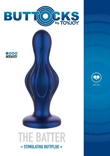 Анальна пробка TOYJOY The Batter Buttplug 12 см (синій) - фото 9