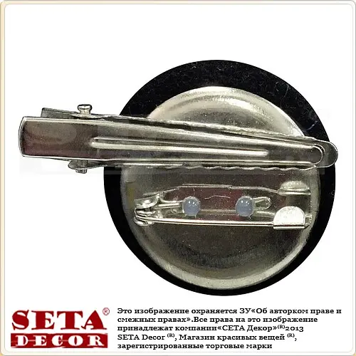 Брошка, заколка Джинсова троянда - фото 2