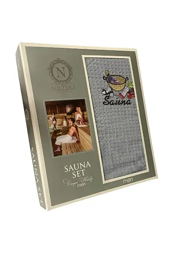 Полотенце-юбка вафельная для бани Cotton SAUNA MAN 75х150 см TC303375775 - фото 1