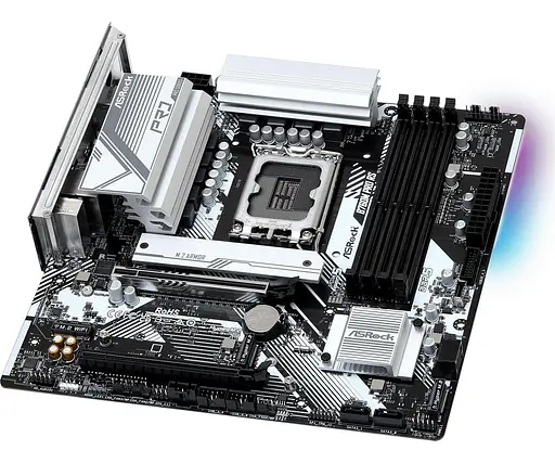 Материнская плата AsRock B760M Pro RS (B760M PRO RS) (Socket 1700, Intel B760, Micro-ATX) - фото 2