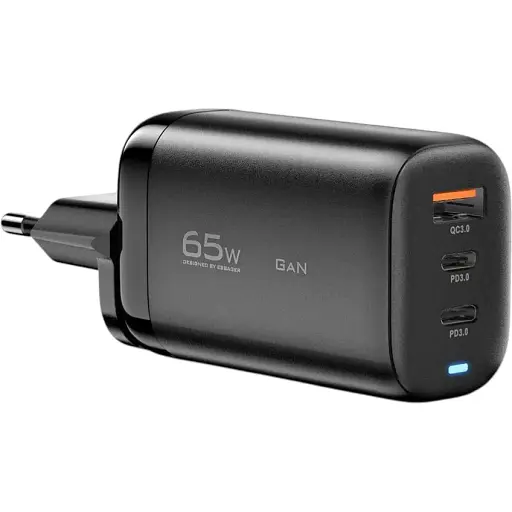 Зарядний пристрій блок адаптер Essager 65 W GaN 1U+2C (ES-CD23) чорний - фото 1
