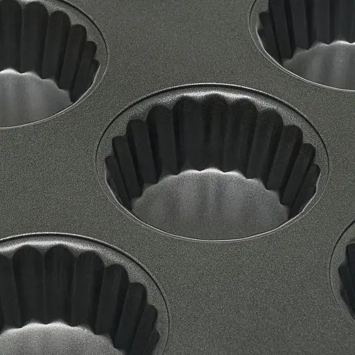 Форма для випікання кексів та мафінів на 12 комірок з антипригарним покриттям 35.5х27х3 см, A-plus Чорний 84294 - фото 8