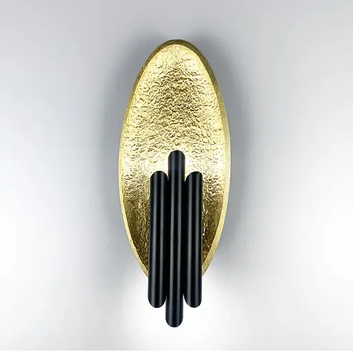 Бра з фактурного золотистого корпусу Line F B 031-1 - фото 2