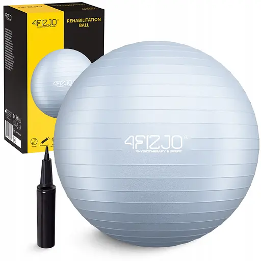 М'яч для фітнесу (фітбол) 4FIZJO 65 см Anti-Burst Grey (P-5905973404785) - фото 1