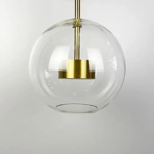 Повітряний стіновий світильник Ø20 см із латунною основою | Арт. W 397-200 AB+CL | Line F - фото 2