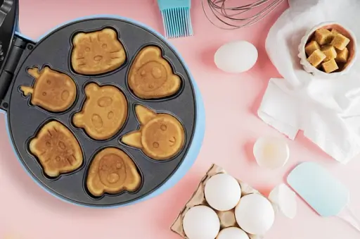 Міні-вафельниця Bestron 7 вафель у формі тваринок для веселих сніданків, кругла, побутова електрична, 700 Вт - фото 7