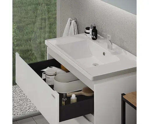 Тумба підлогова Sanwerk Амата 80 Білий з умивальником Idea (MV0000895) Білий - фото 3