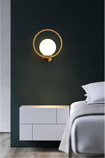 Настенная лампа NICRX 150 мм из белого стекла. - фото 4