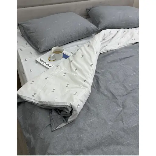 Пододеяльник Ecotton сатин 150х215 см серый (25353) - фото 2