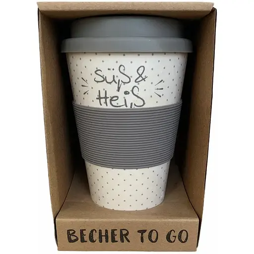 Эко-кружка термокружка Becher to go для кофе и чая из волокон бамбука 350 мл - фото 1