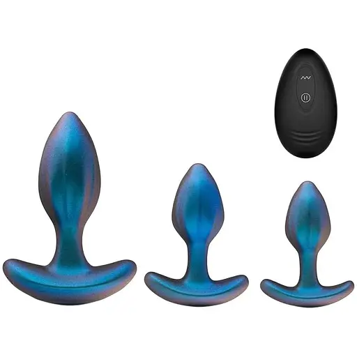 Набір анальних пробок Matrix Cosmos Plug Kit Anal Adventures 3 шт. (синій)