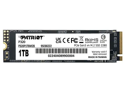 Накопитель SSD Patriot m.2 NVMe 1TB P320 (P320P1TBM28) - фото 1