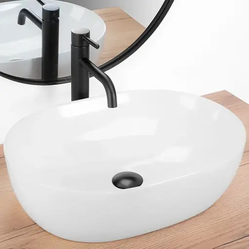 Умивальник Rea Lisa white накладний REA-U6022, Білий - фото 3