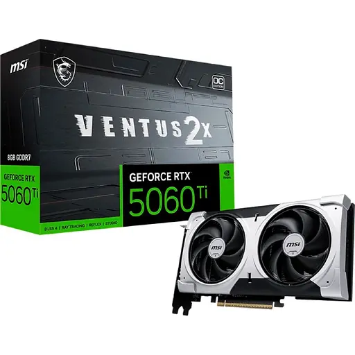 Видеокарта MSI GeForce RTX 5060 Ti 8 GB VENTUS 2X OC PLUS (G506T-8V2CP) UA [135946]