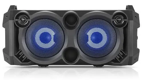 Колонка портативная 2.0 REAL-EL X-751 Black, 2 x 18 Вт, пластиковый корпус, Bluetooth, MicroSD / USB, питание от аккумулятора, 4000 мА * ч, управление сбоку - фото 2