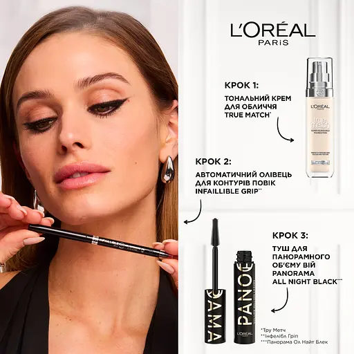 Автоматичний олівець для повік L'Oreal Paris Infaillible Grip Gel Automatic Eye Liner відтінок 01 (Intense Black) 1 г - фото 6