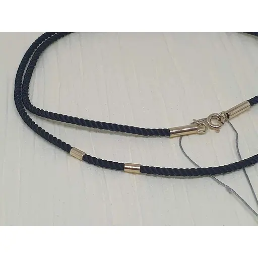 Ювелирный шелковый шнурок Ювелирное производство А. Долина с золотыми вставками. 400002Ж 45 - фото 2