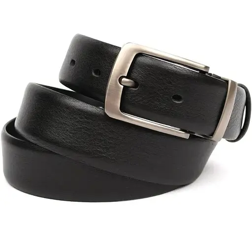 Ремінь Sergio Torri зі шкіри оленя чорний класична пряжка 125х3.5 см acs0032068 - фото 1