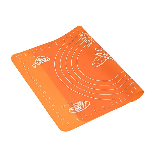 Килимок силіконовий для розкачування тіста, випічки та заморожування напівфабрикатів 25х35 см Жовтогарячий, A-plus Помаранчевий 84614 - фото 8