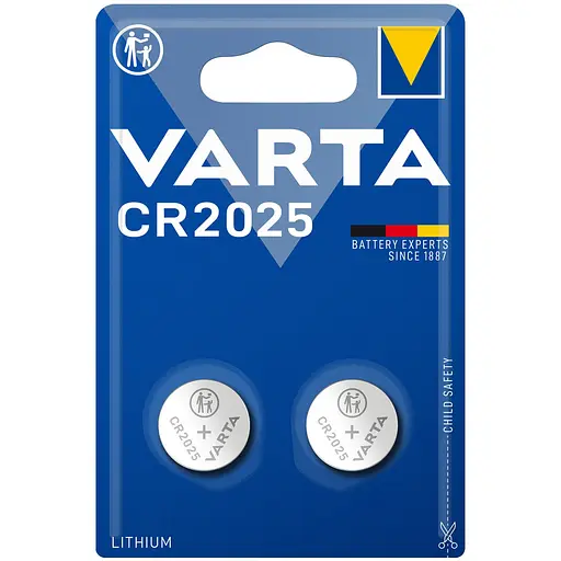Батарейки Varta Lithium CR 2025 2 шт. (6025101402) - фото 1