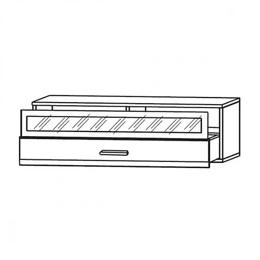 Тумба під ТВ Гербор Вушер RTV1SW Німфея альба + Білий глянець (GRB-1395) - фото 2