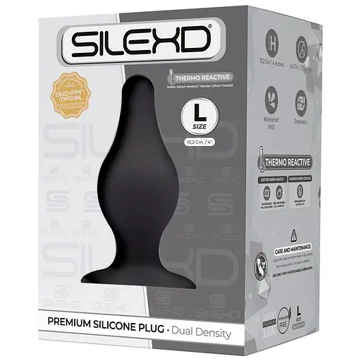 Анальна пробка SilexD Model 2 size L 10.2 см (чорний) - фото 3