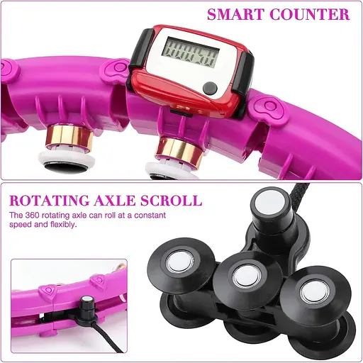 Furado Смарт обруч для фитнеса для взрослых Hu-la Hoop для похудения, регулируемый с помощью какалки - фото 4