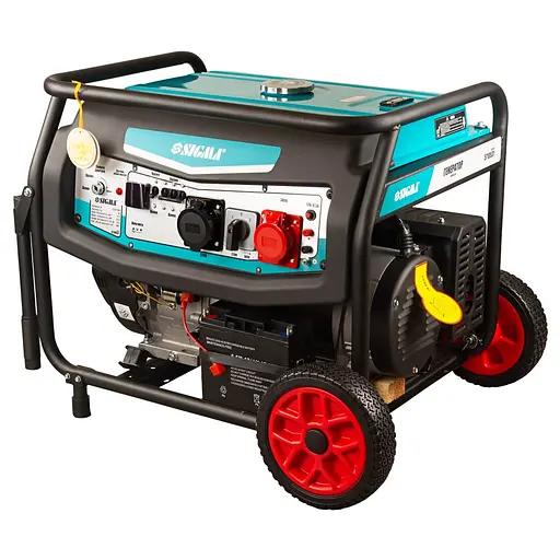 Бензиновий генератор Sigma 220-380В 9.5/10.0 кВт, одно/трифазний, ручний/електро запуск (5710531) - фото 3