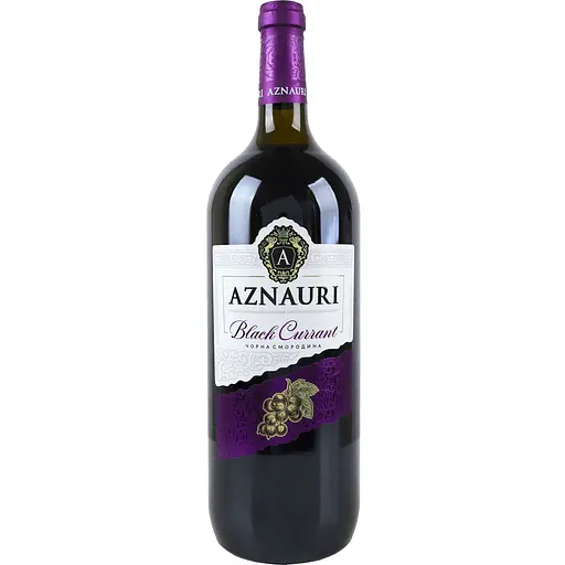 Вино Aznauri Black Currant чорна смородина червоне напівсолодке 1.5 л