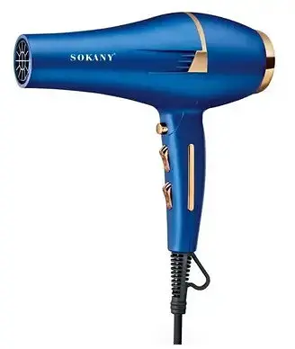 Фен стайлер Sokany SK-14001 для укладання волосся з 2 вузькими концентраторами Дифузор 2400Вт Синій - фото 2