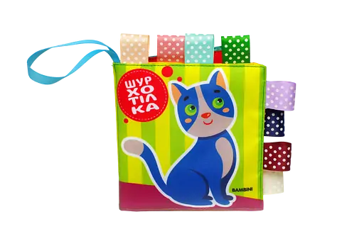 Мʼяка книжка-шурхотілка Книжковий хмарочос "Котик"
