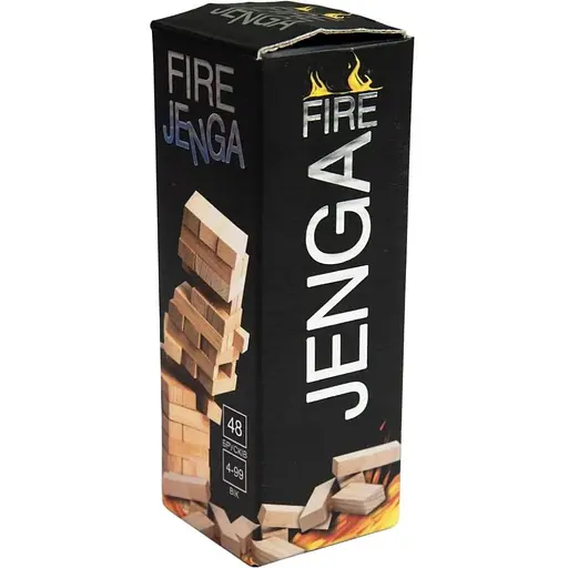 Настільна гра Strateg Fire Jenga 30848 Різнокольоровий - фото 1