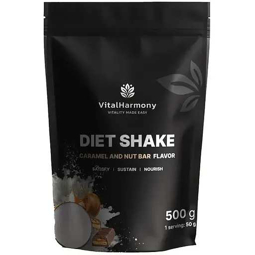 Заменитель питания VitalHarmony Diet Shake, 500 грамм - Шоколад-карамель-орехи - фото 1