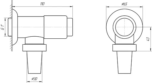 Кран-дозатор для унітазу Tremolada Tremo-472А, Хром - фото 2